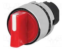 Switch: rotary; 22mm; Stabl.pos: 1; red; IP65; prominent; 46; Pos: 2