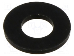Washer; round; D=9mm; h=0.8mm; polyamide; black