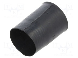 Heat shrink boot; glueless,straight; L: 39mm; black; elastomer