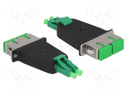 Adapter; LC/PC,SC/PC; black,green; -40÷80°C