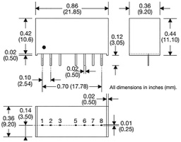 Converter: DC/DC; 1W; Uin: 18÷36V; 12VDC; Iout: 83mA; SIP; 4g; 650kHz