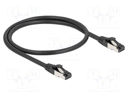 Patch cord; S/FTP; Cat: Cat 8.1; RJ45 plug,both sides; 0.5m; black