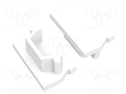 Cap for LED profiles; white; ABS; Application: UNI12