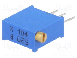 Potentiometer: mounting; multiturn; 100kΩ; 500mW; THT; ±10%; linear
