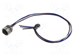 Connector: 7/8"; socket; female; straight; with leads; PIN: 4; 0.5m