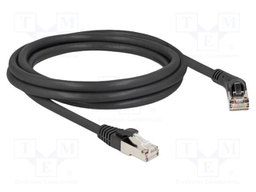 Patch cord; S/FTP; Cat: 6a; RJ45 plug,RJ45 right angled plug; 2m