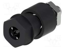 Socket; 4mm banana; 36A; 30VAC; 60VDC; Cutout: Ø6mm; black