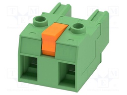 PCB connector, nominal cross section: 16 mm2, color: green,