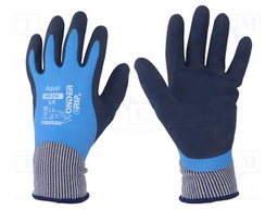 Protective gloves; Size: 8,M; blue; latex,nylon; Aqua