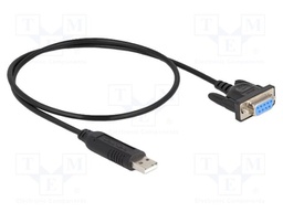 USB to RS232 converter; D-Sub 9pin socket,USB A plug; 0.5m