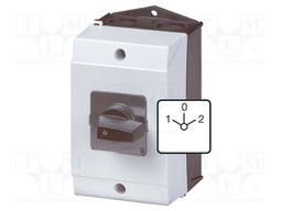 Switch: reversing cam switch; 3-position; 32A; 1-0-2; 13kW