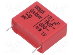Capacitor: polypropylene; Snubber; 100mF; THT; ±10%; 1.6kVDC