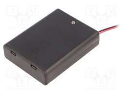 Holder; Leads: cables; Size: AAA,R3; Batt.no: 4; Colour: black; 150mm