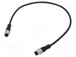 Cable: for sensors/automation; PIN: 5; M12-M12; 0.5m; plug; plug