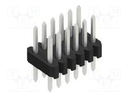 Connector: pin strips; pin header; male; PIN: 12; 1.27mm; THT; 2x6