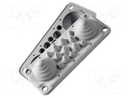 Multigate grommet; Holes no: 14; elastomer thermoplastic TPE