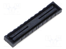 Mezzanine Connector, Receptacle, 0.8 mm, 2 Rows, 80 Contacts, Surface Mount, Phosphor Bronze
