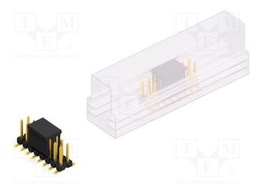 Connector: pin strips; pin header; male; PIN: 16; 2.54mm; SMT; 2x8