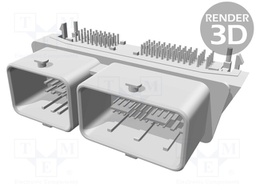 Connector: automotive; CMC; socket; male; Size: 1,5/0,635mm; tinned