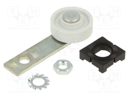 Driving head; flat lever,lever R 30mm, plastic roller Ø20mm