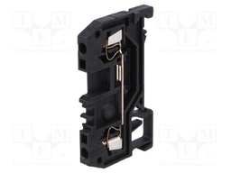 Splice terminal: rail; 0.08÷1.5mm2; ways: 1; terminals: 2; black