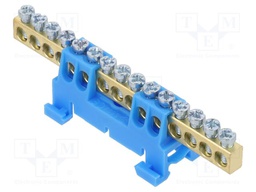 Connector: terminal block; for DIN rail mounting; blue; ways: 1