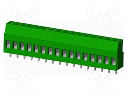 Connector: PCB terminal block; terminal; angled; Plating: tinned