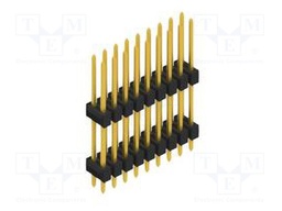 Connector: pin strips; pin header; male; PIN: 18; 2.54mm; THT; 2x9