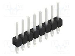 Connector: pin strips; pin header; male; PIN: 8; 2.54mm; THT; 1x8