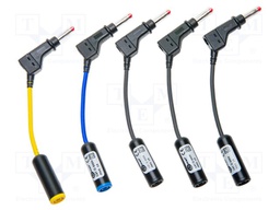 Voltage adapter; 1A; banana 4mm socket; 600V; 5pcs.