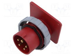 Connector: AC supply 3-phase; socket; male; angled; -25÷40°C; IP&S