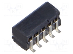 Connector: pin strips; female; PIN: 10; 1.27mm; gold flash; SMT
