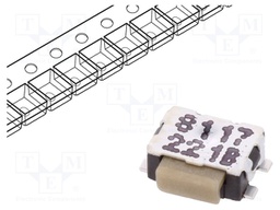 Microswitch TACT; SPST-NO; Pos: 2; 0.05A/32VDC; SMT; none; 2N; IP40