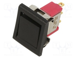 Switch: push-button; Pos: 2; SPDT; 1A/120VAC; 1A/28VDC; black; none