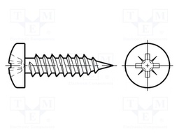 Screw; 3,5x32; Head: cheese head; Pozidriv; Size: PZ2; BN: 13259