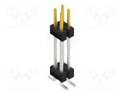 Connector: pin strips; pin header; male; PIN: 4; 2.54mm; SMT; 2x2
