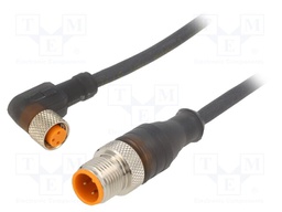 Cable: for sensors/automation; PIN: 3; M12-M8; 5m; plug; plug; 30V