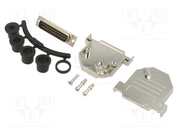 D-Sub; PIN: 25; plug; male; soldering; for cable; black