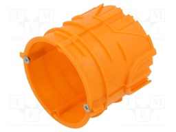 Enclosure: junction box; Ø: 66.5mm; plaster embedded; IP20; orange