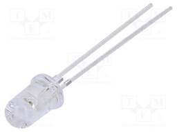 LED; 5mm; green; 60000÷66000mcd; 60°; 75mA; 2.8÷3.6V; Front: convex