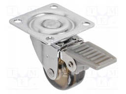 Furniture wheel; Ø: 35mm; with locking