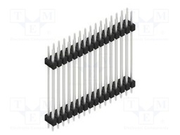 Connector: pin strips; pin header; male; PIN: 32; 2.54mm; THT; 2x16