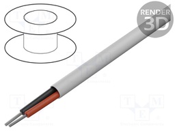 Wire; 1x2x18AWG; unshielded; 300V; 305m; Cu; stranded; grey; CPR: Eca