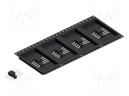 Connector: pin strips; pin header; male; PIN: 4; 2.54mm; SMT; 1x4