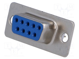 D-Sub; PIN: 9; socket; female; straight; THT; gold-plated