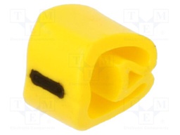 Markers for cables and wires; 2.5÷5mm; PVC; yellow; leaded