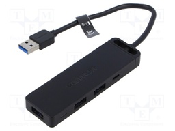 Hub USB; USB 3.0; black; Number of ports: 6; 0.15m; Enclos.mat: ABS
