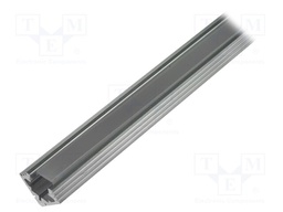 Profiles for LED modules; mat; angular; L: 1m; aluminium; 45°