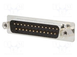 D-Sub; PIN: 25; plug; male; stamped and formed contacts; soldering