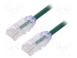 Patch cord; TX6A-28™,U/UTP; 6a; solid; Cu; LSZH; green; Len: 2m